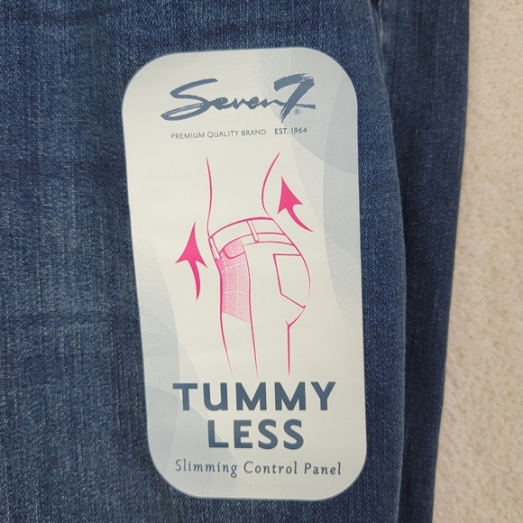 Seven7 NEW Women's 16 Plus Avalon Tummy Less High Rise Skinny Denim Blue Jeans - Picture 11 of 13